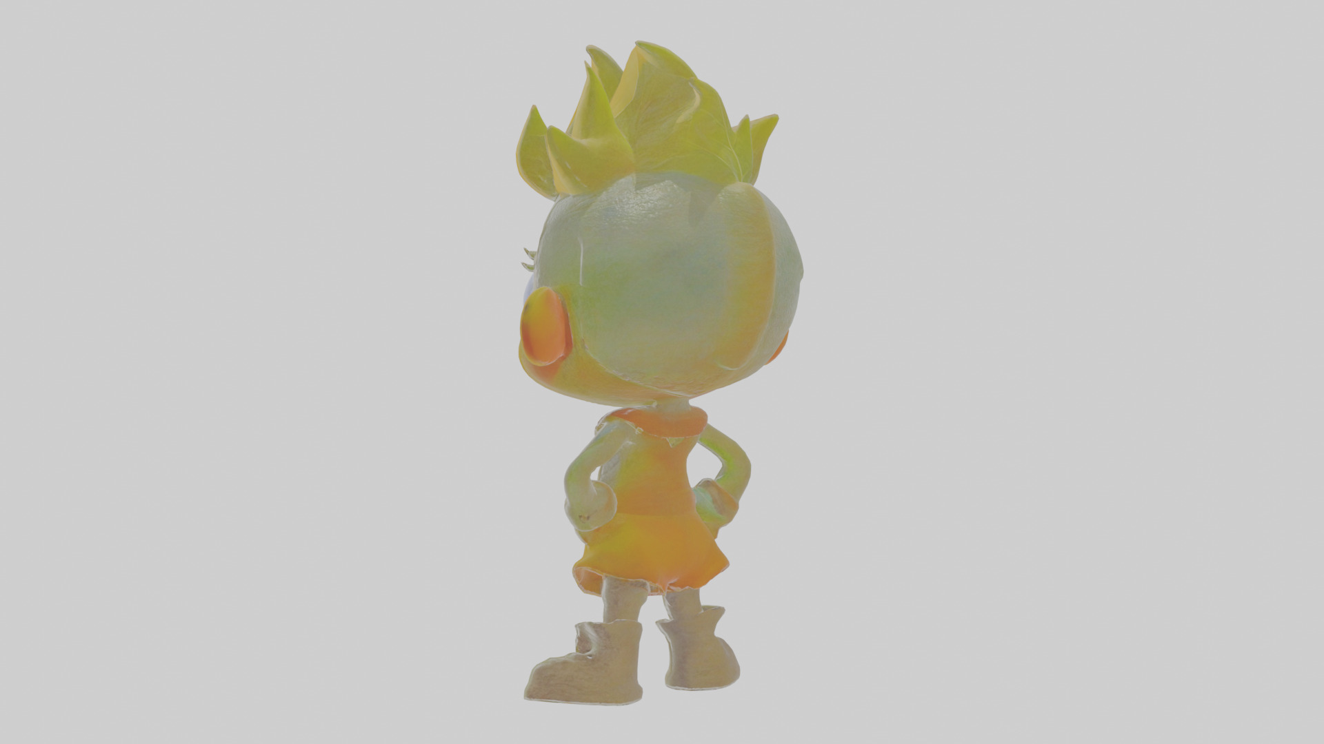 Cartoon Iora Low-poly 3D model_2