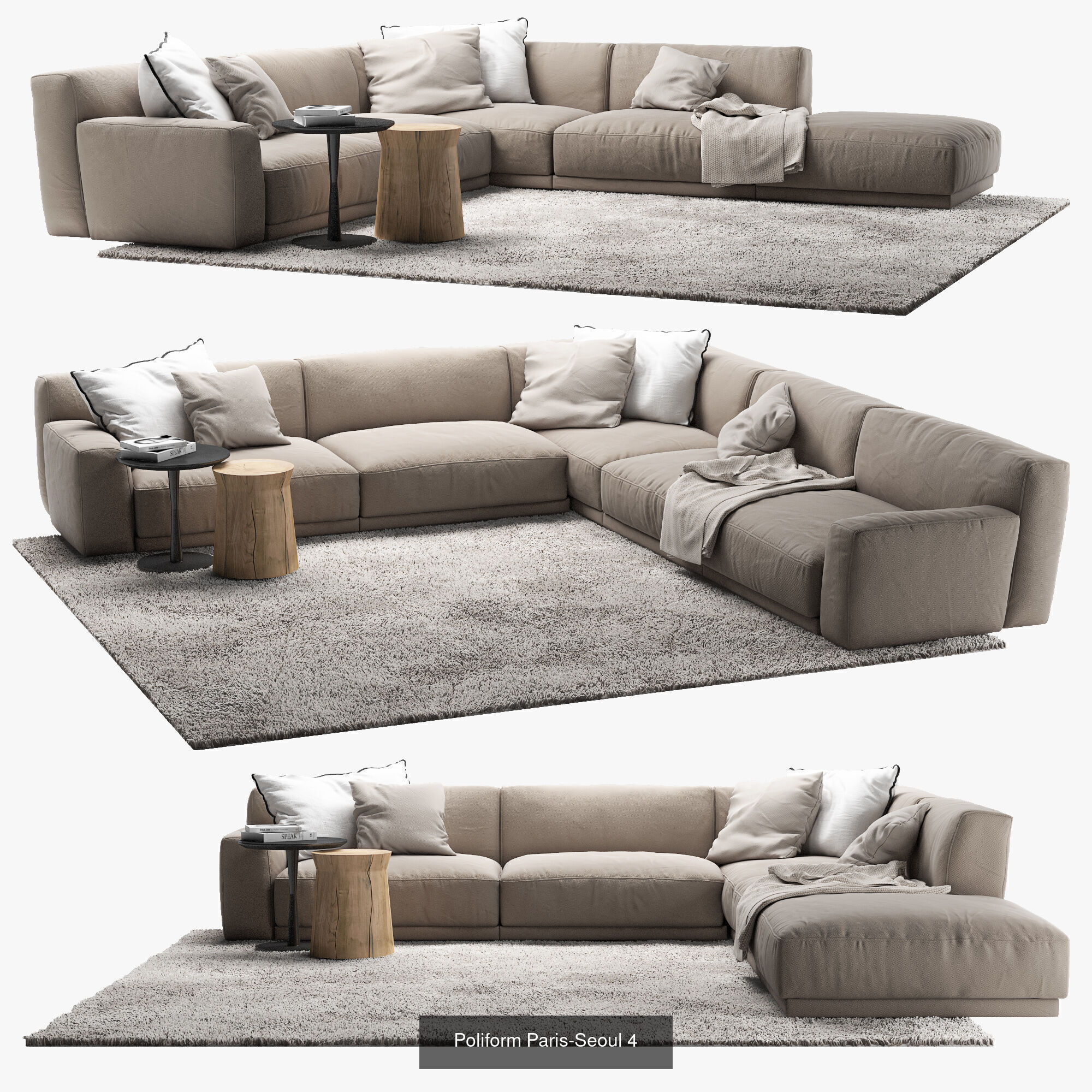 Poliform 12 sofa set 3D Model Collection_3