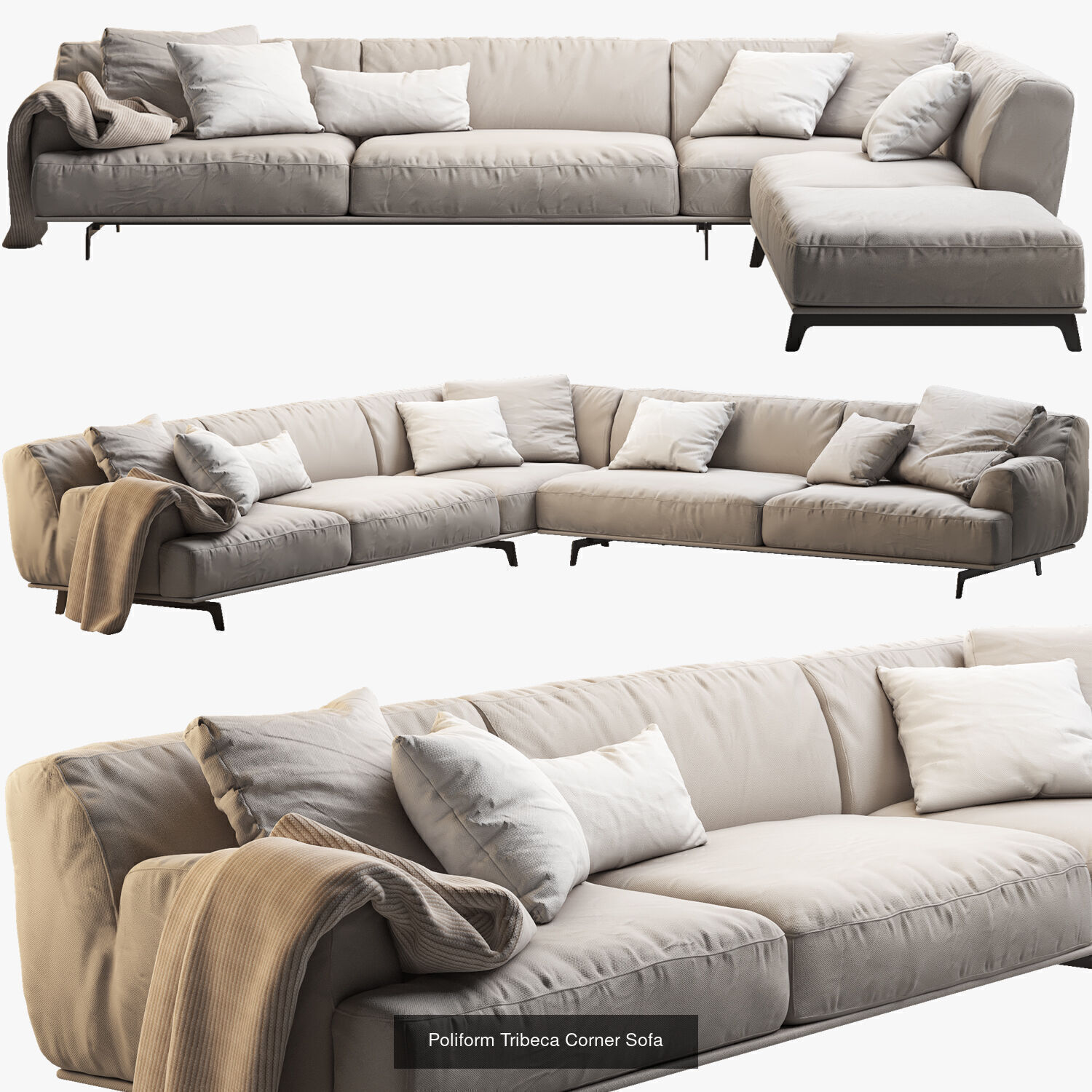 Poliform 12 sofa set 3D Model Collection_5