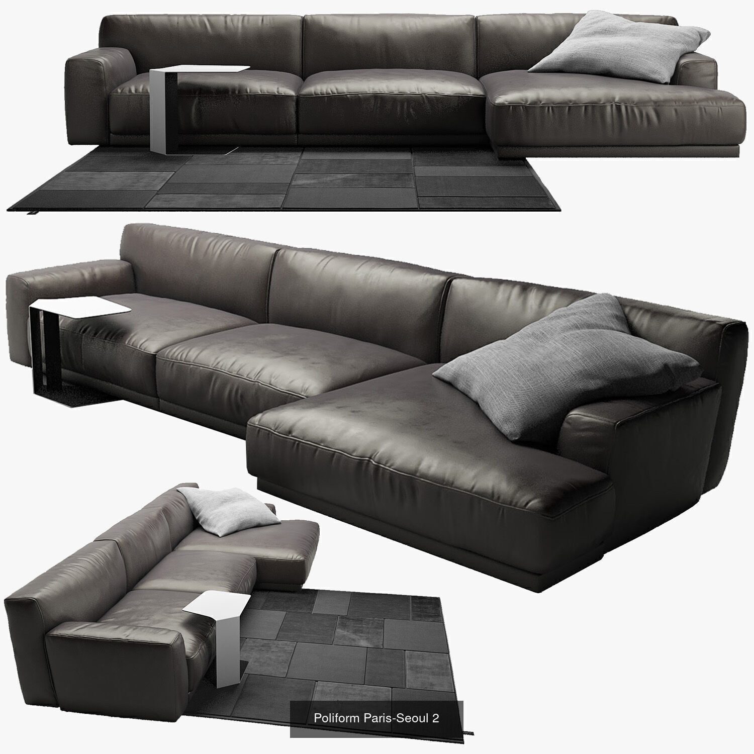 Poliform 12 sofa set 3D Model Collection_7