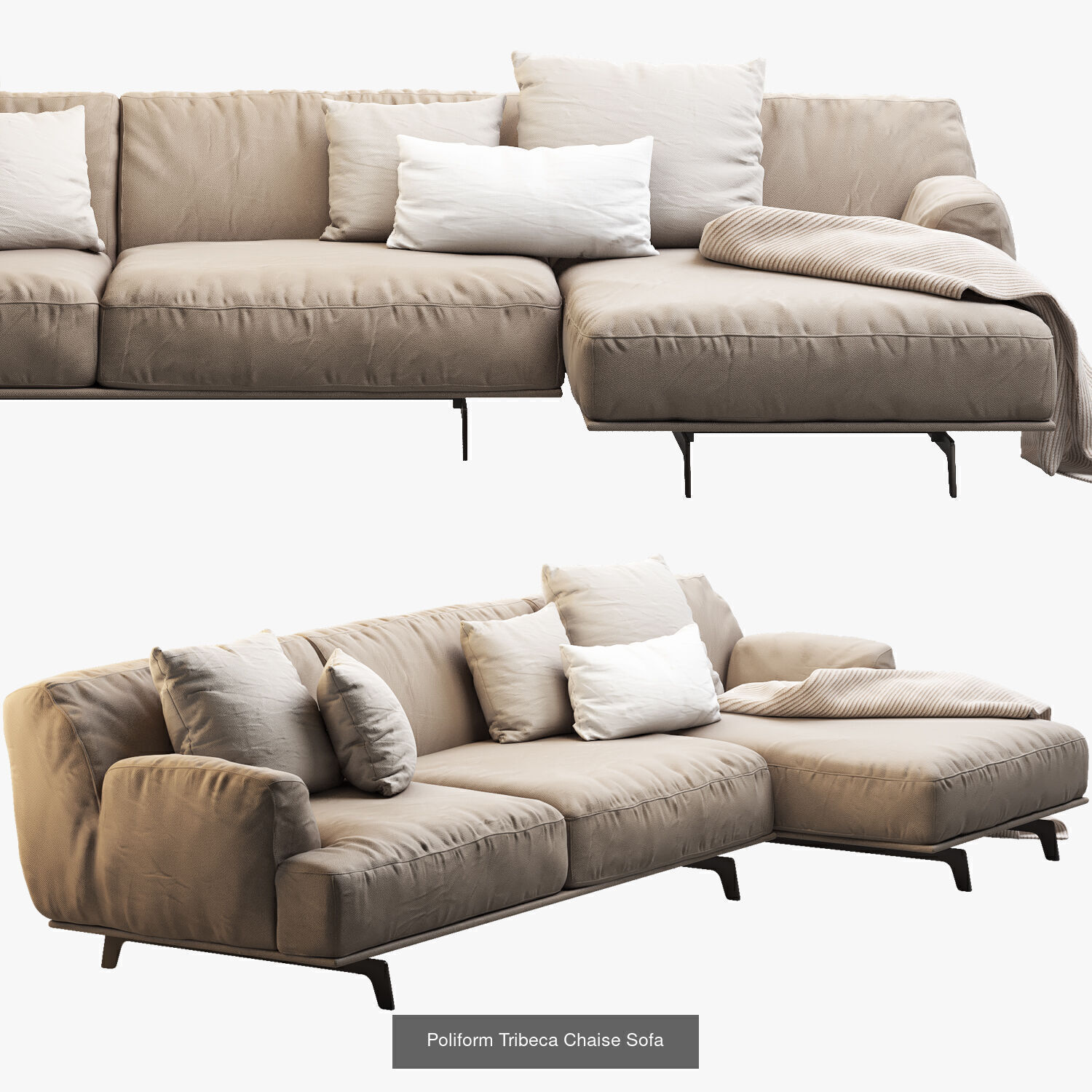 Poliform 12 sofa set 3D Model Collection_4