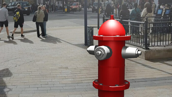 Fire hydrant Low-poly 3D model
