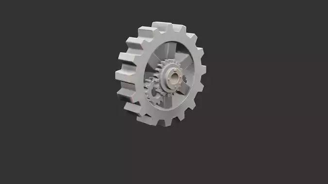 Detailed Industrial Gear Assembly