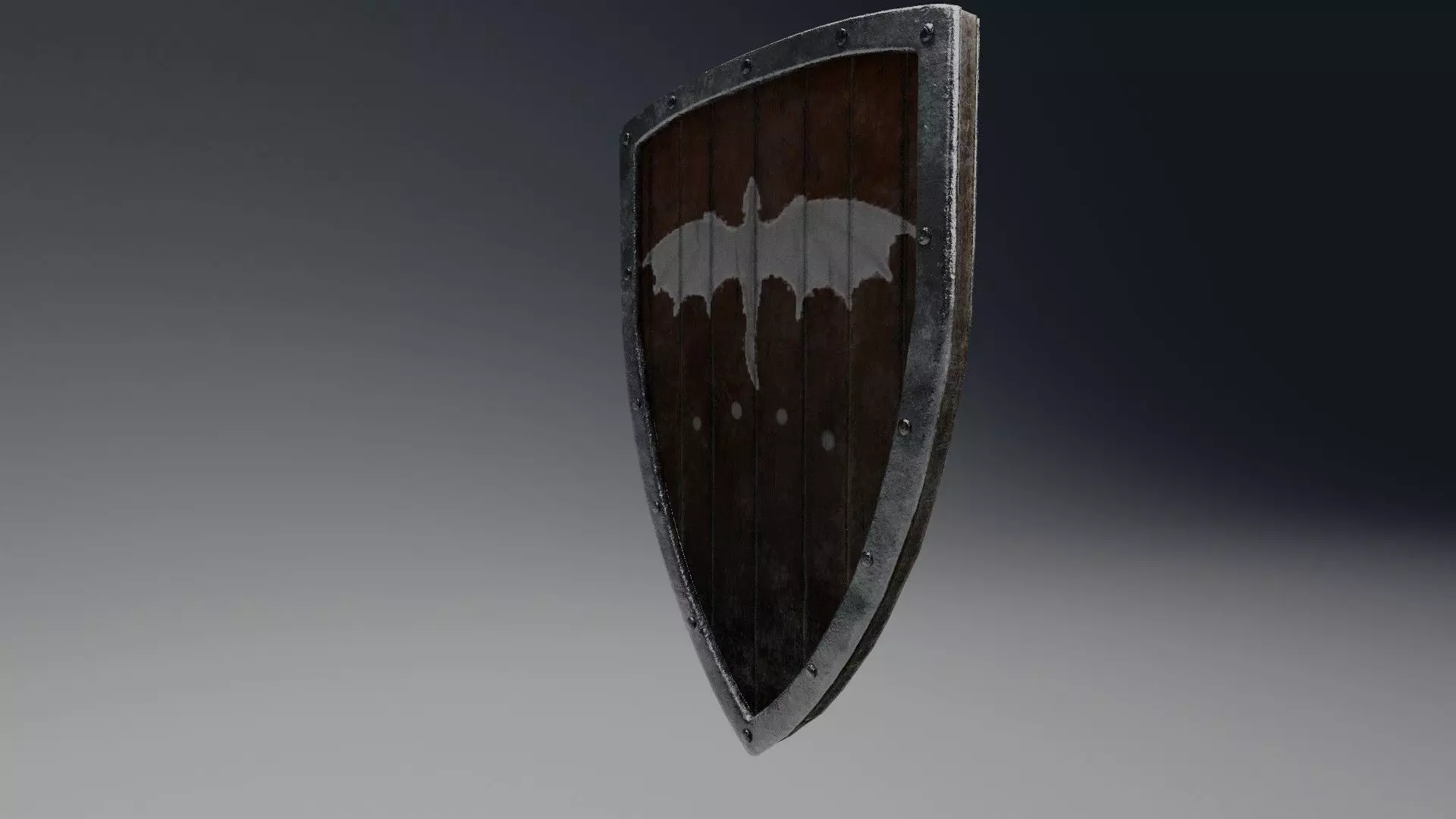 Low Poly Lunar Drake Shield Low-poly 3D model_0