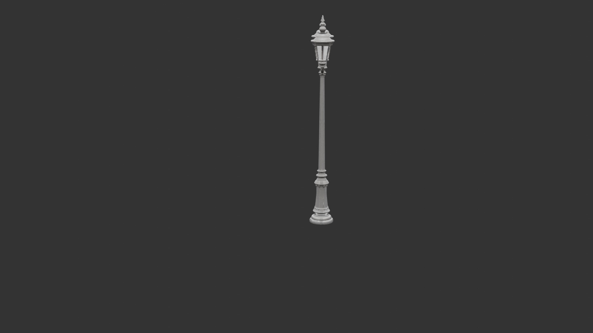 Ornate Iron Street Lamp Low-poly 3D model_18