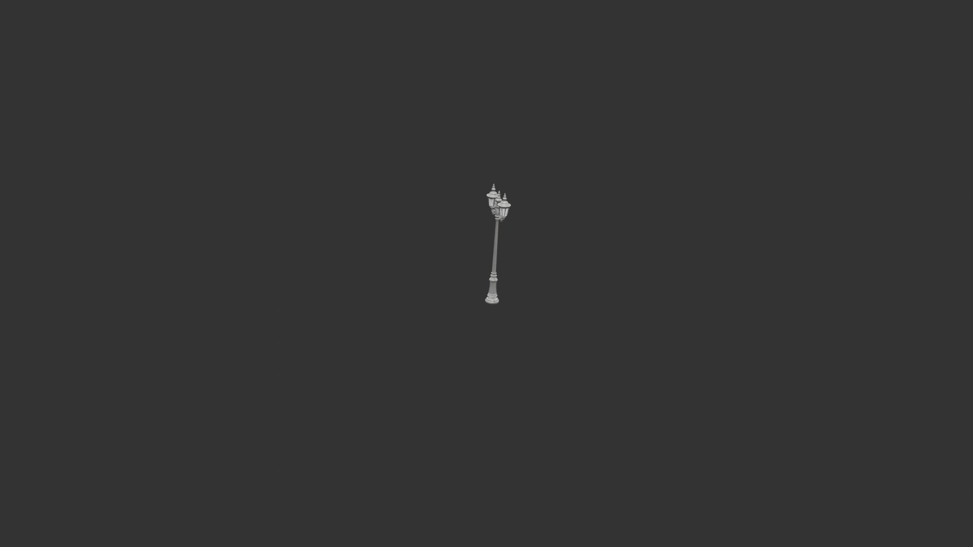 Ornate Iron Street Lamp Low-poly 3D model_13