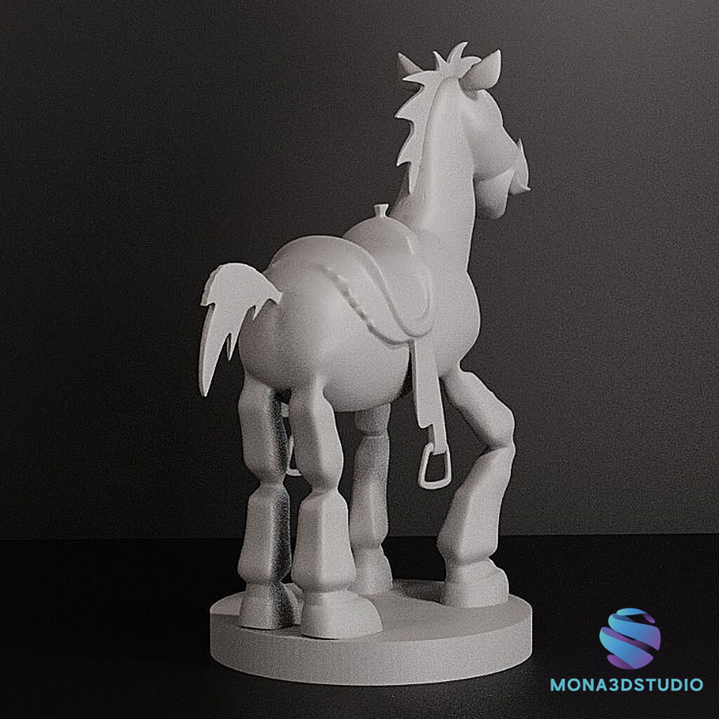 Bullseye Toy Horse  10cm Action Figure STL  Pre-Supported   3D print model_4