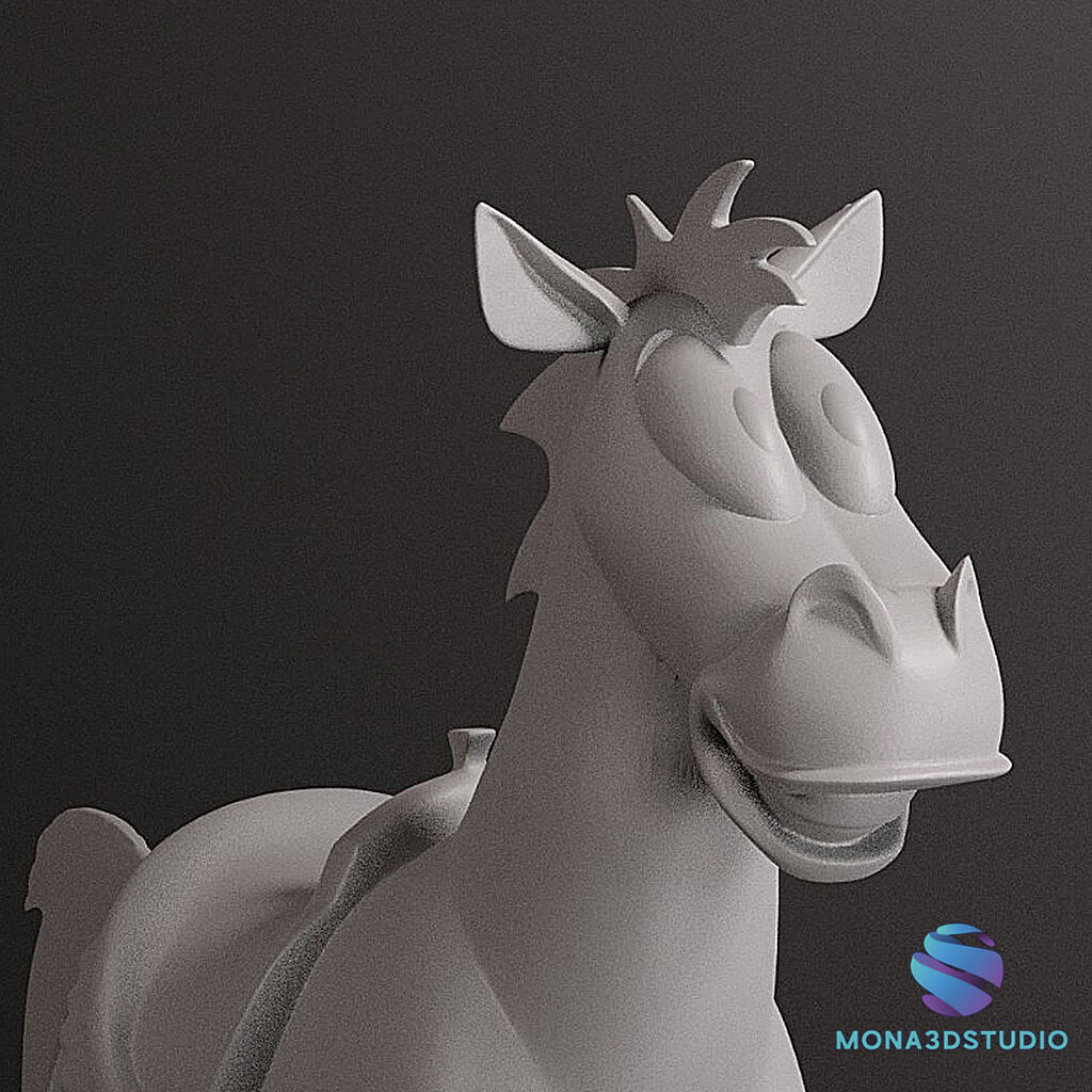 Bullseye Toy Horse  10cm Action Figure STL  Pre-Supported   3D print model_2