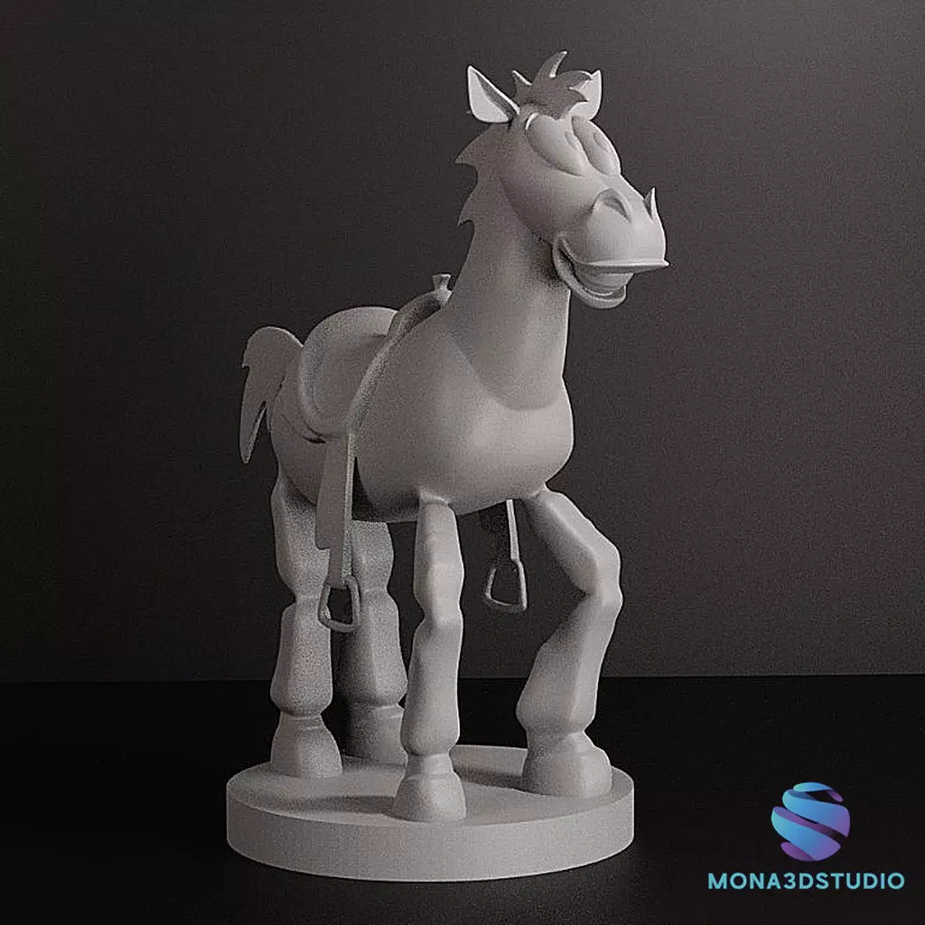 Bullseye Toy Horse  10cm Action Figure STL  Pre-Supported   3D print model_1