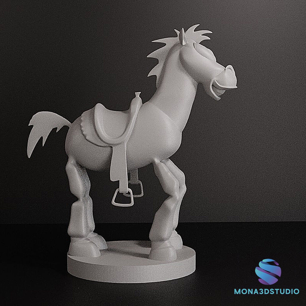 Bullseye Toy Horse  10cm Action Figure STL  Pre-Supported   3D print model_3