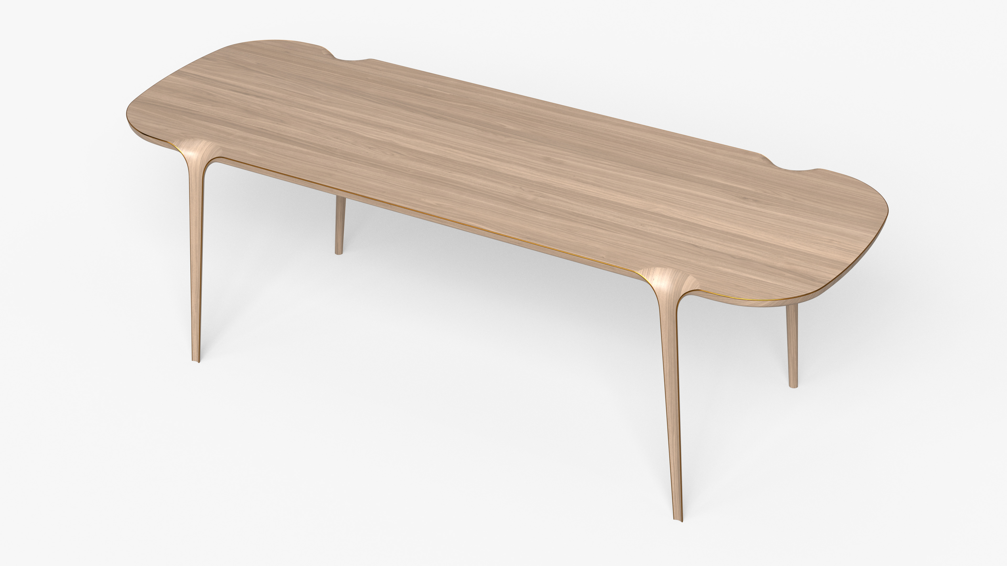 Vortex Wood Table Low-poly 3D model_3