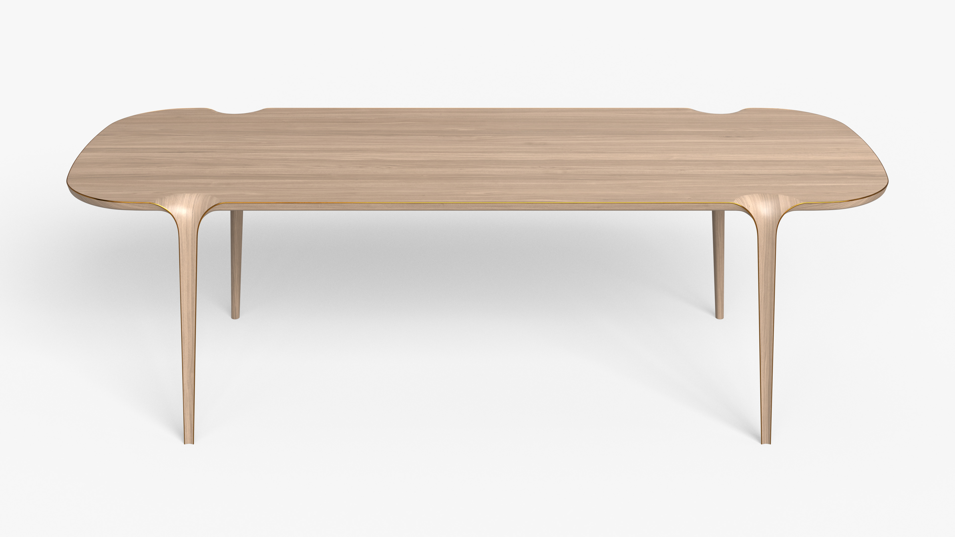 Vortex Wood Table Low-poly 3D model_2