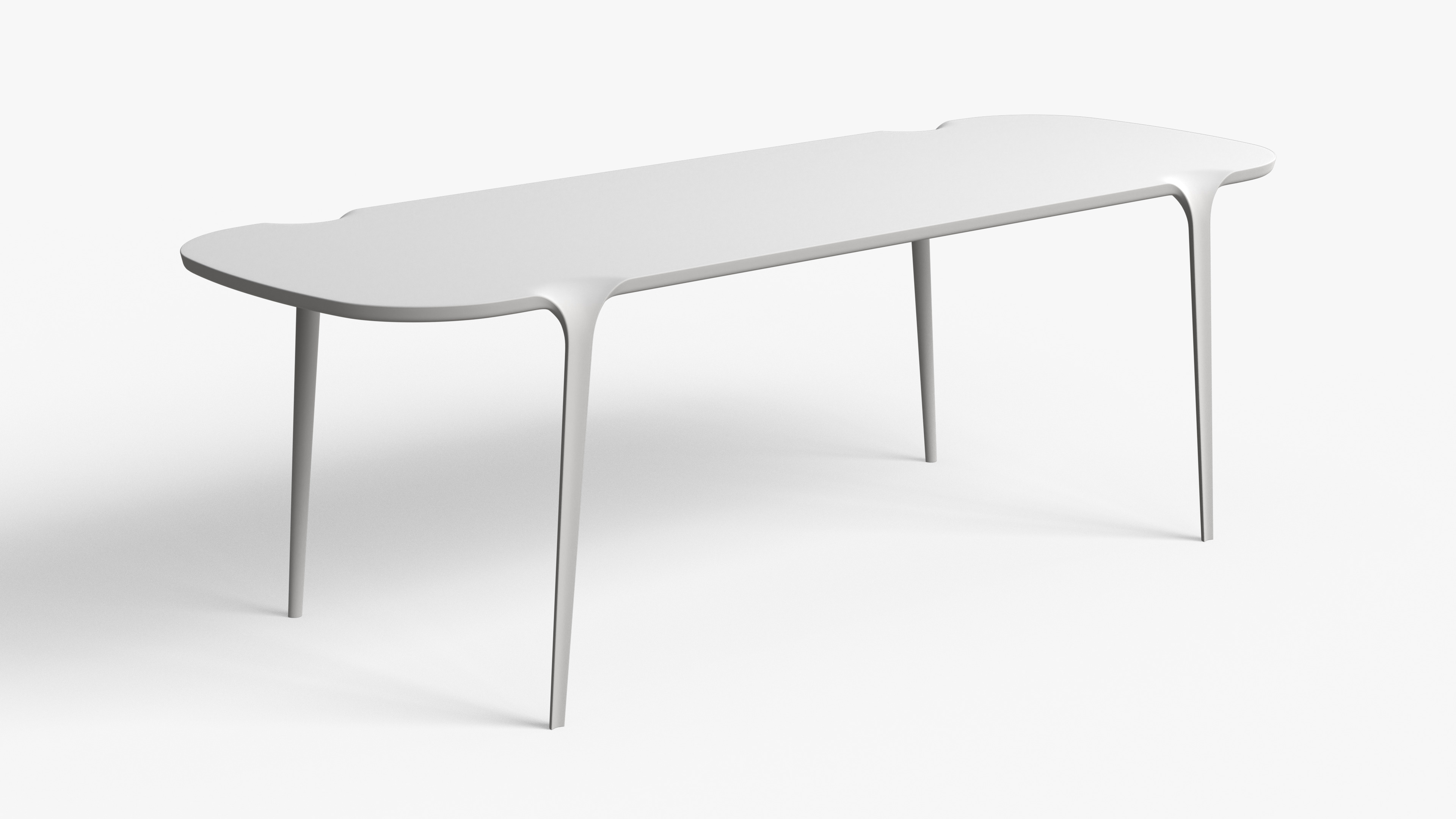 Vortex Wood Table Low-poly 3D model_8