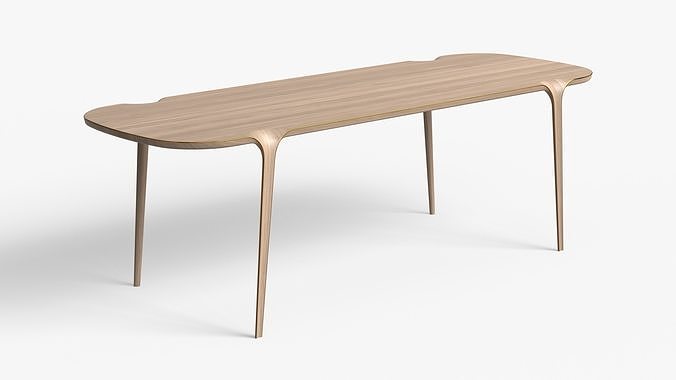 Vortex Wood Table Low-poly 3D model