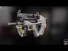 Low-poly 3D sci-fi model Assault rifle Jungle Planet Low-poly 3D model_1