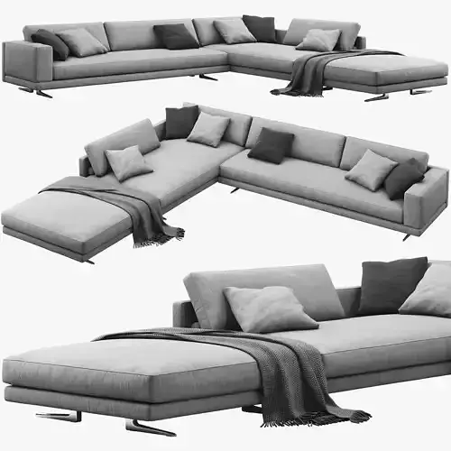 Poliform Mondrian corner sofa 3D model
