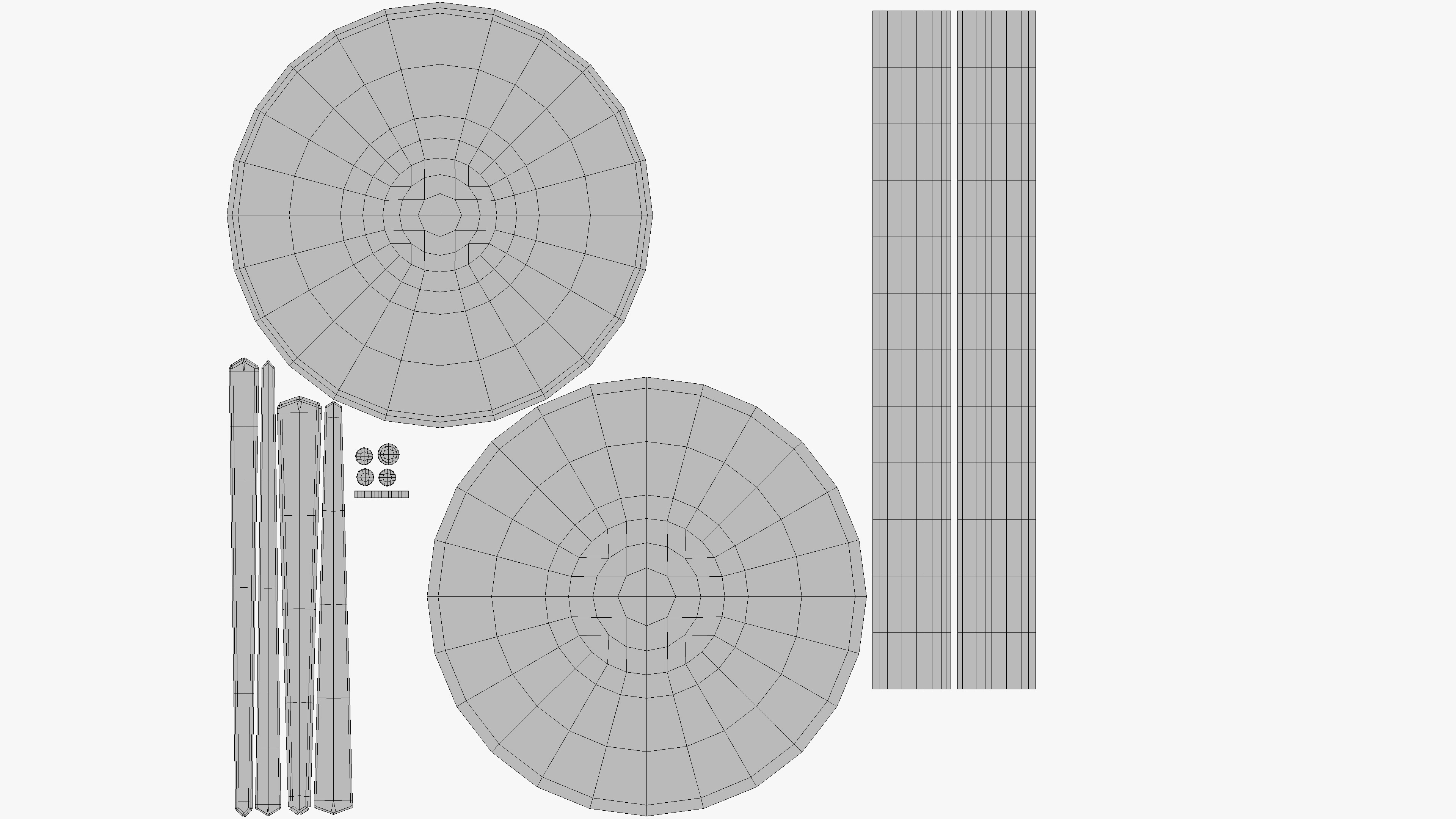 Color Watch Circle Low-poly 3D model_9