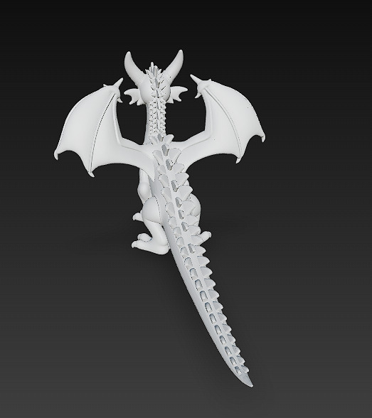 Dragon Realistic 3D Model Basic - Low Poly Realistic Low-poly 3D model_12
