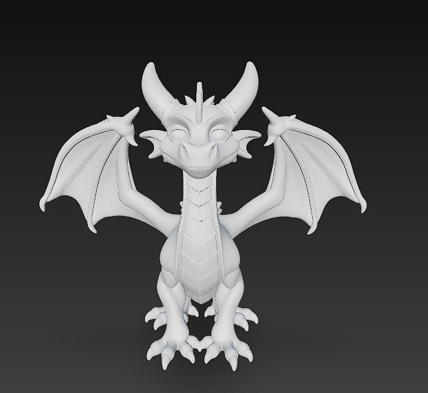 Dragon Realistic 3D Model Basic - Low Poly Realistic Low-poly 3D model_9