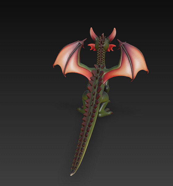 Dragon Realistic 3D Model Basic - Low Poly Realistic Low-poly 3D model_5