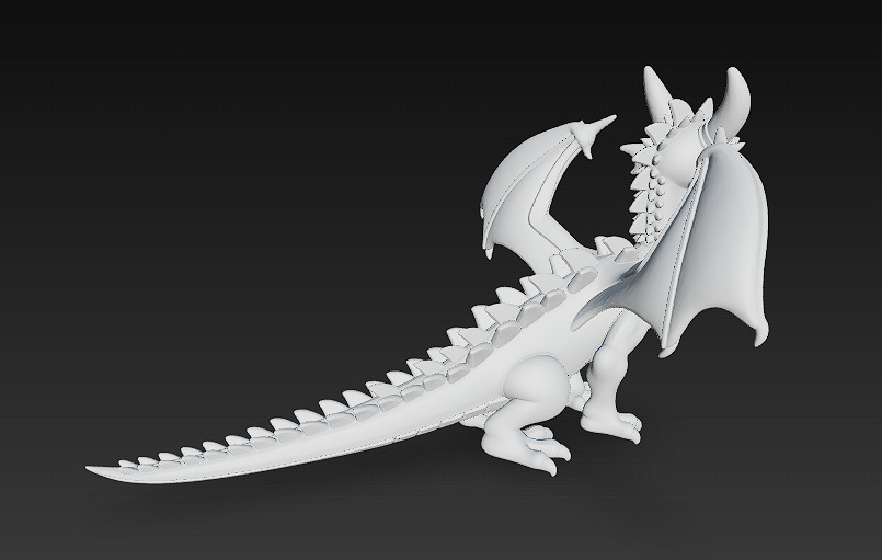 Dragon Realistic 3D Model Basic - Low Poly Realistic Low-poly 3D model_13