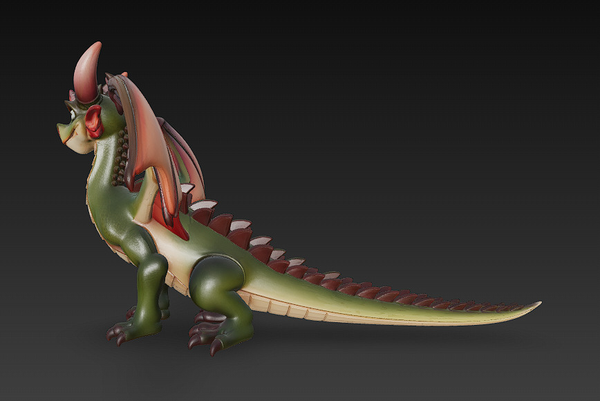 Dragon Realistic 3D Model Basic - Low Poly Realistic Low-poly 3D model_6
