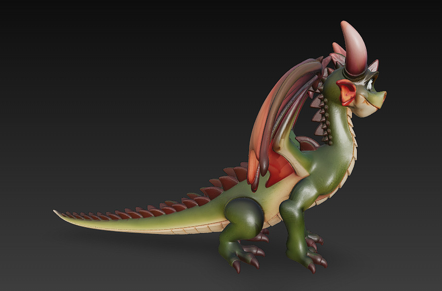 Dragon Realistic 3D Model Basic - Low Poly Realistic Low-poly 3D model_7