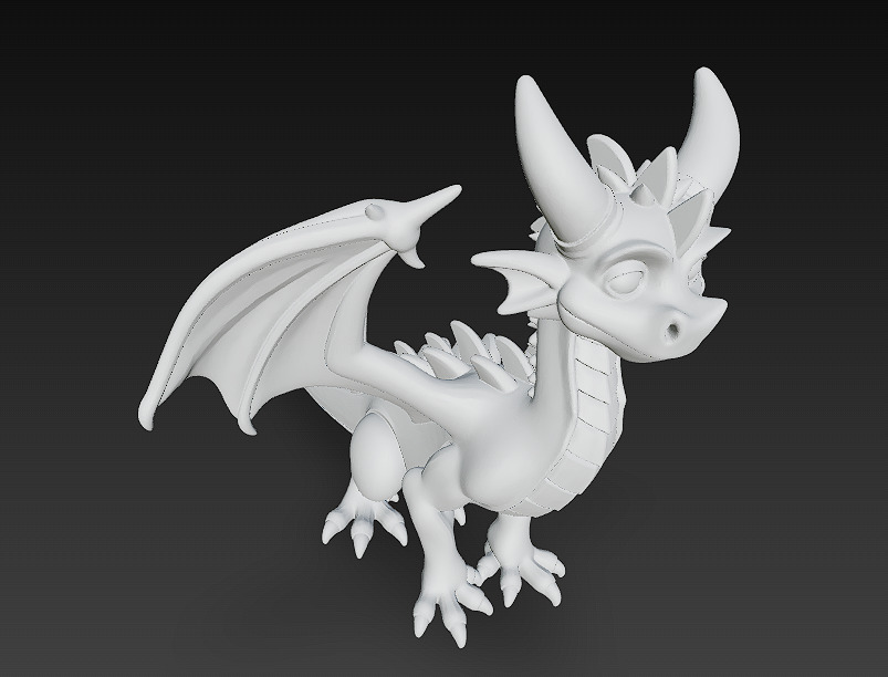 Dragon Realistic 3D Model Basic - Low Poly Realistic Low-poly 3D model_14