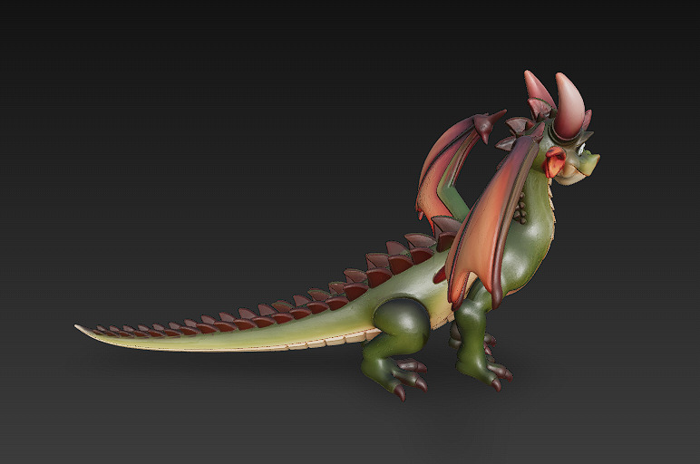 Dragon Realistic 3D Model Basic - Low Poly Realistic Low-poly 3D model_4