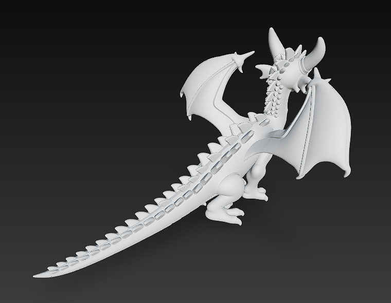 Dragon Realistic 3D Model Basic - Low Poly Realistic Low-poly 3D model_17