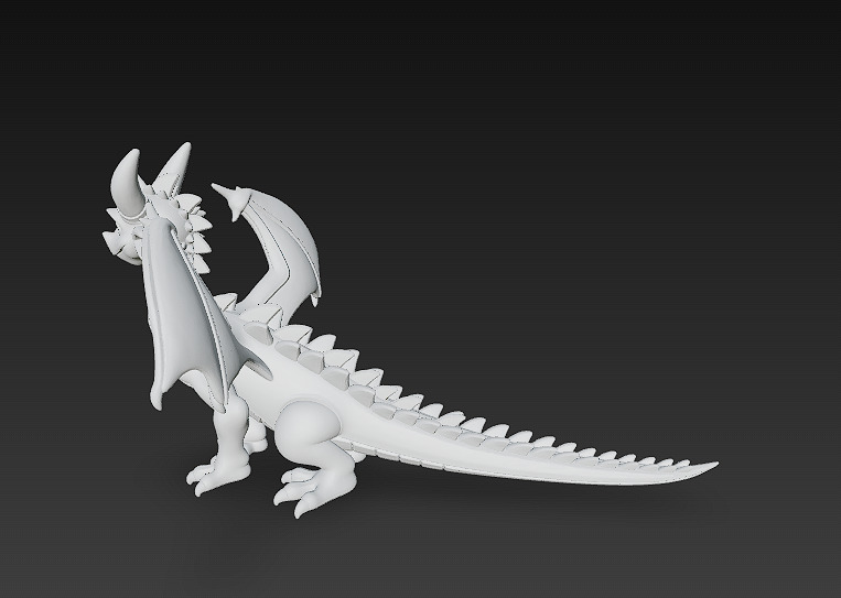 Dragon Realistic 3D Model Basic - Low Poly Realistic Low-poly 3D model_11