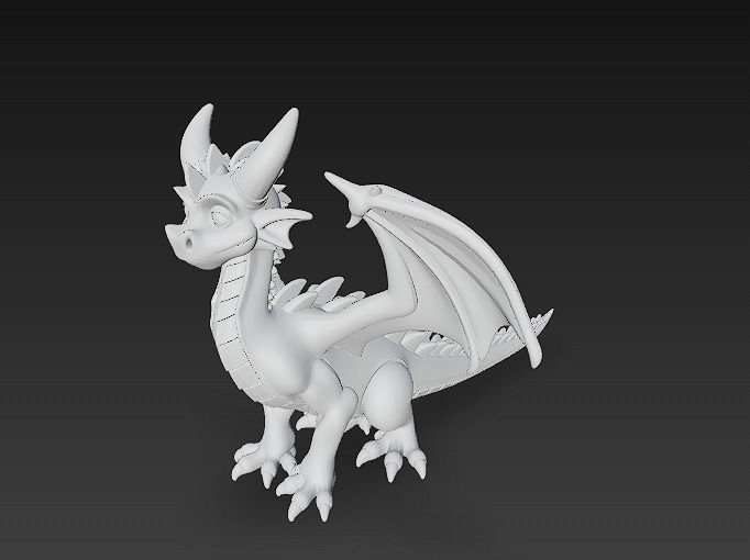 Dragon Realistic 3D Model Basic - Low Poly Realistic Low-poly 3D model_10