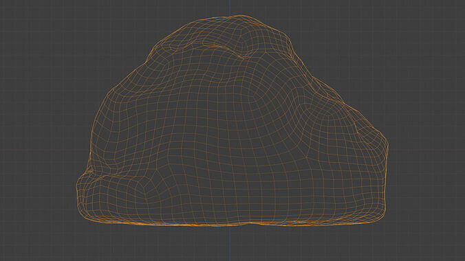 Sticky Bun cake with Chocolate and Icing Glaze - Scan Low-poly 3D model 4