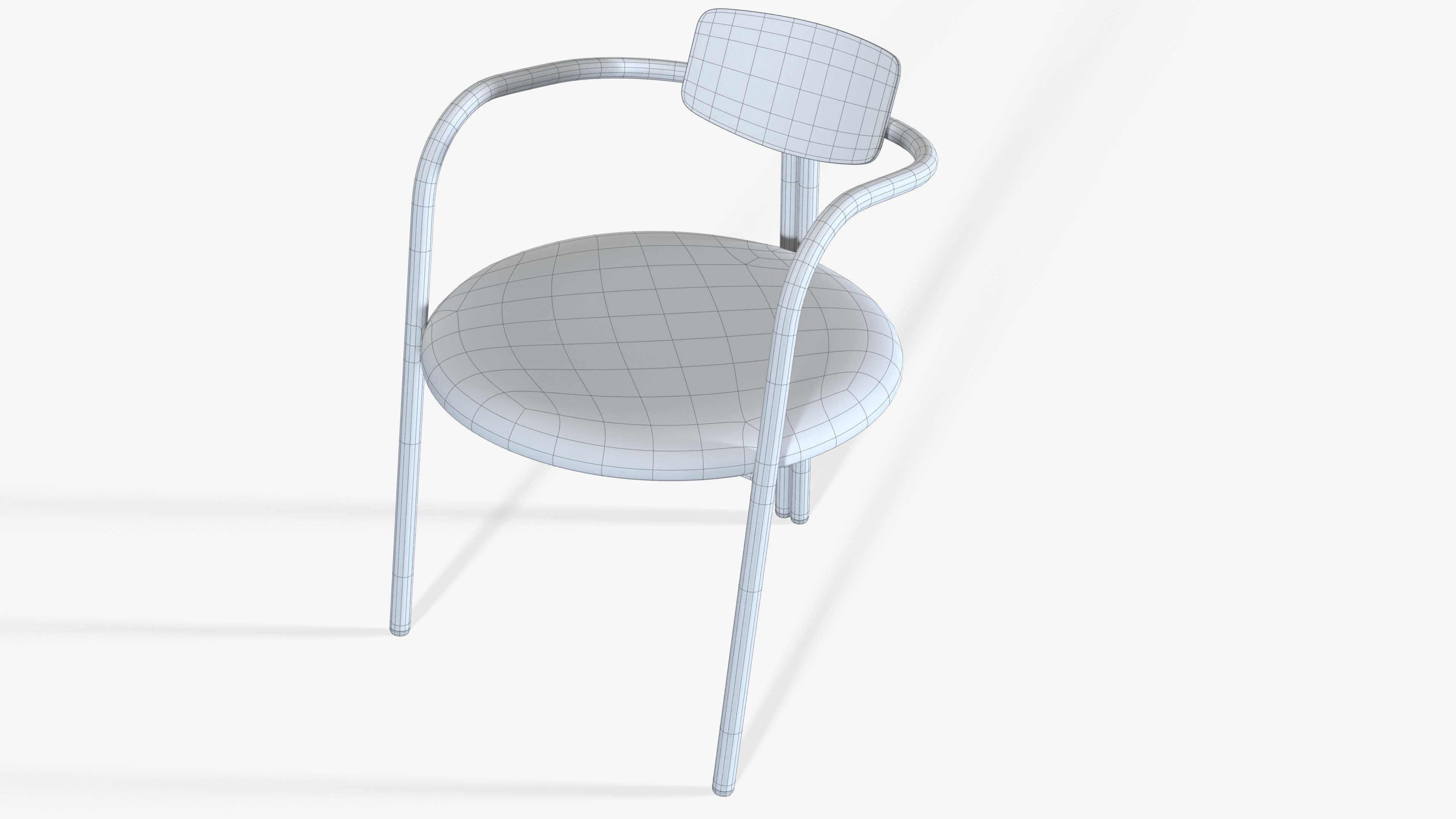Chair Modern Low-poly 3D model_6