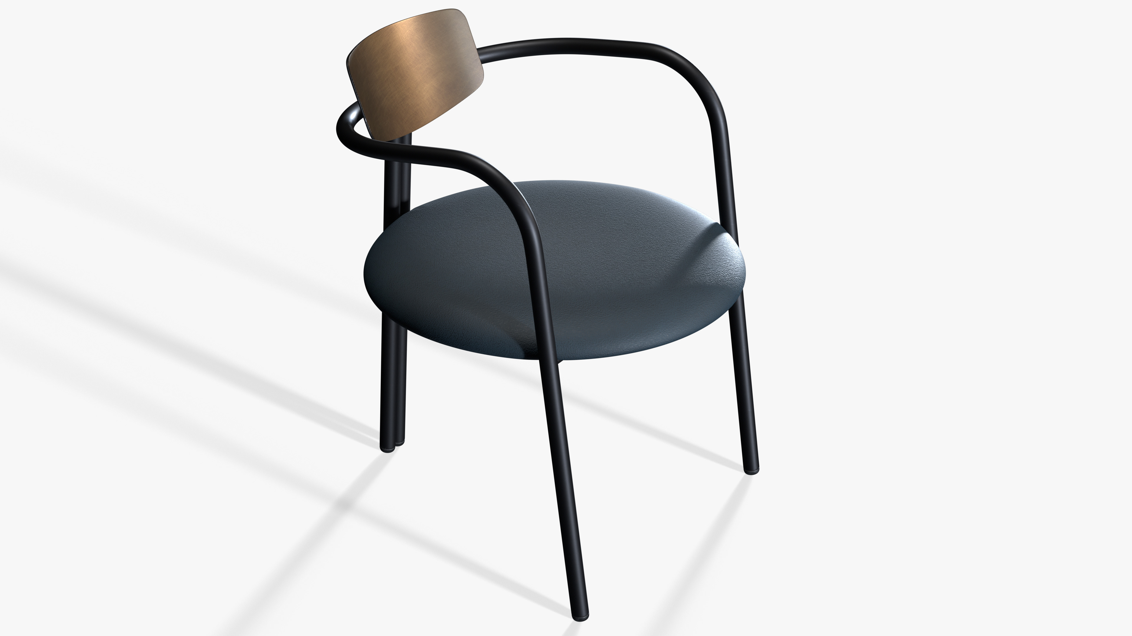 Chair Modern Low-poly 3D model_2