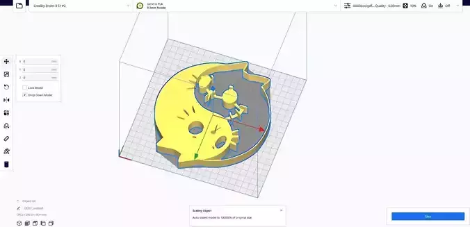 cat yin and yang stl