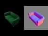 Elegant Green Chesterfield Sofa 3D Model 3D model_1