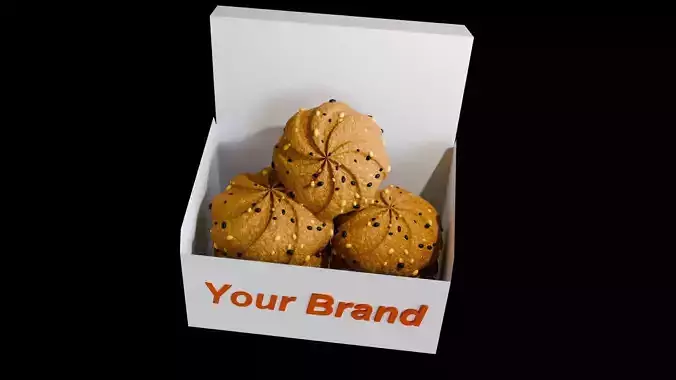 Snap food sesame cookies 3D model