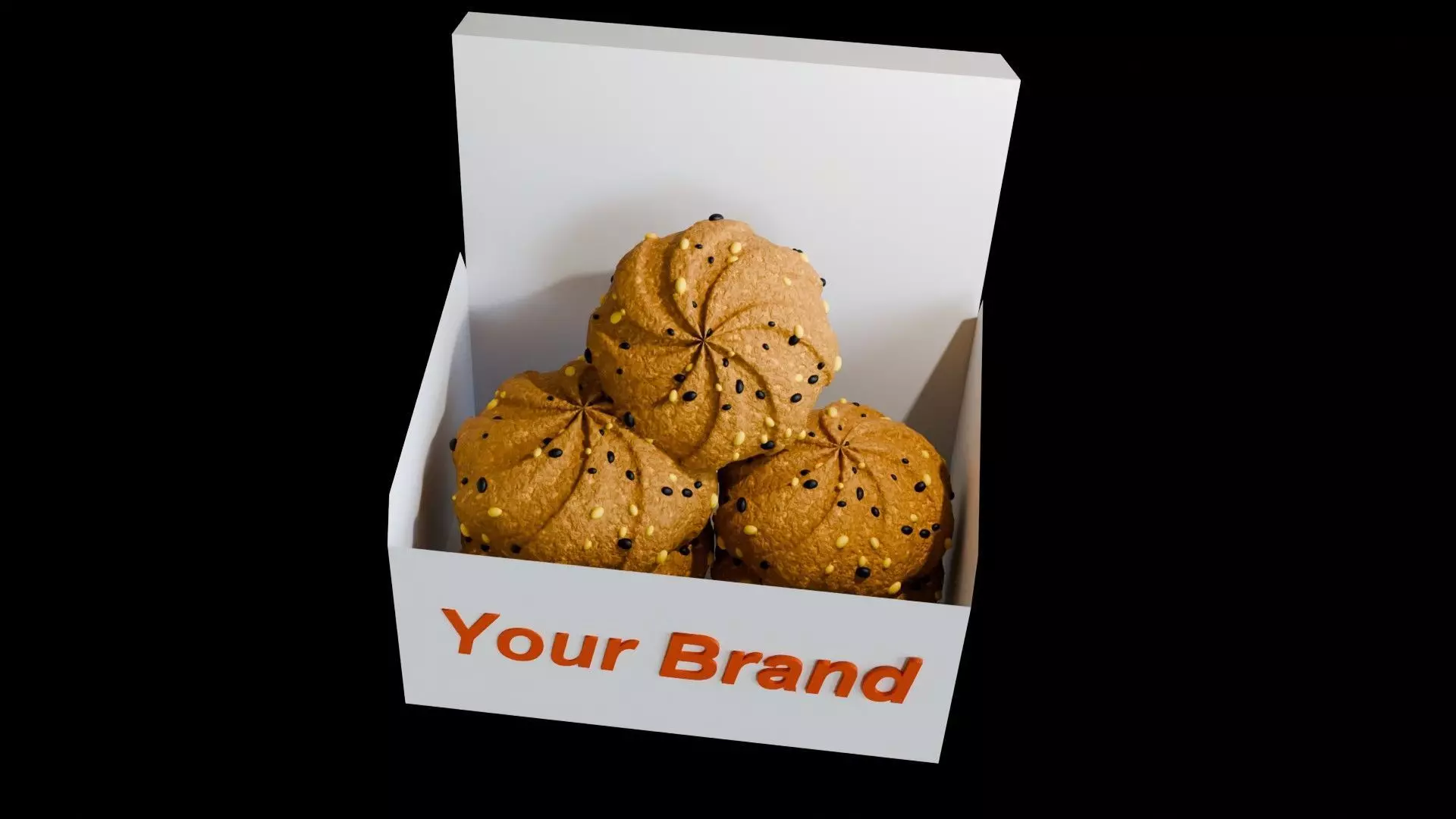 Snap food sesame cookies 3D model