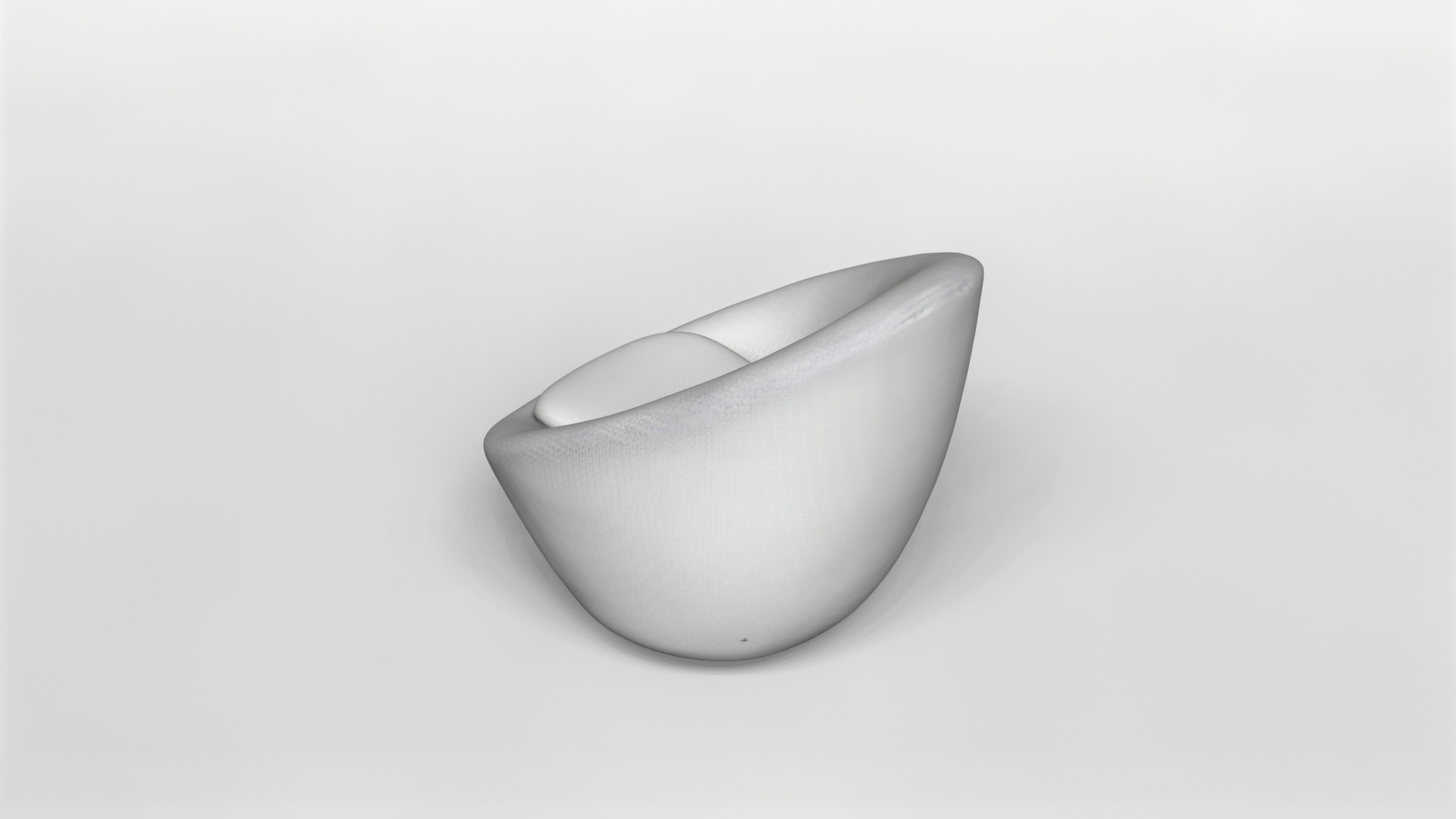 Modern White Textured Lounge Chair 3D Model 3D model_4