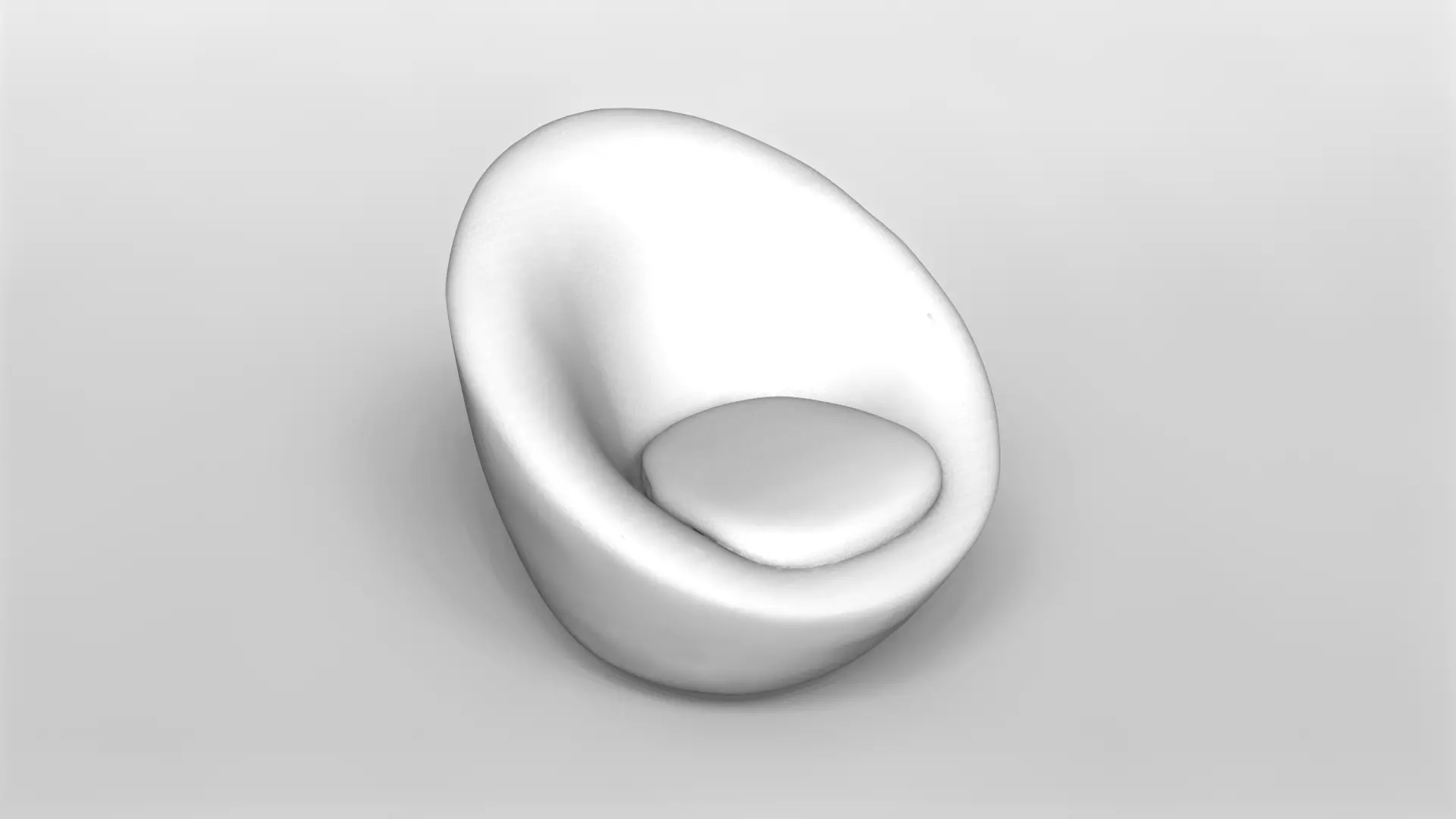 Modern White Textured Lounge Chair 3D Model 3D model_0