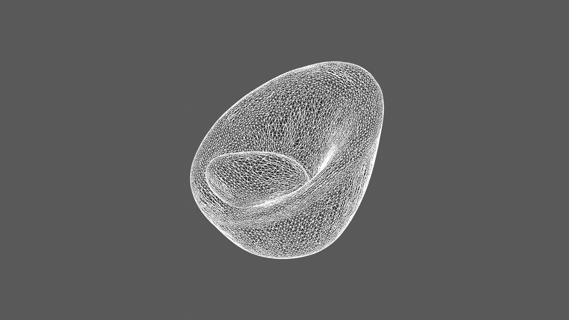 Modern White Textured Lounge Chair 3D Model 3D model_8