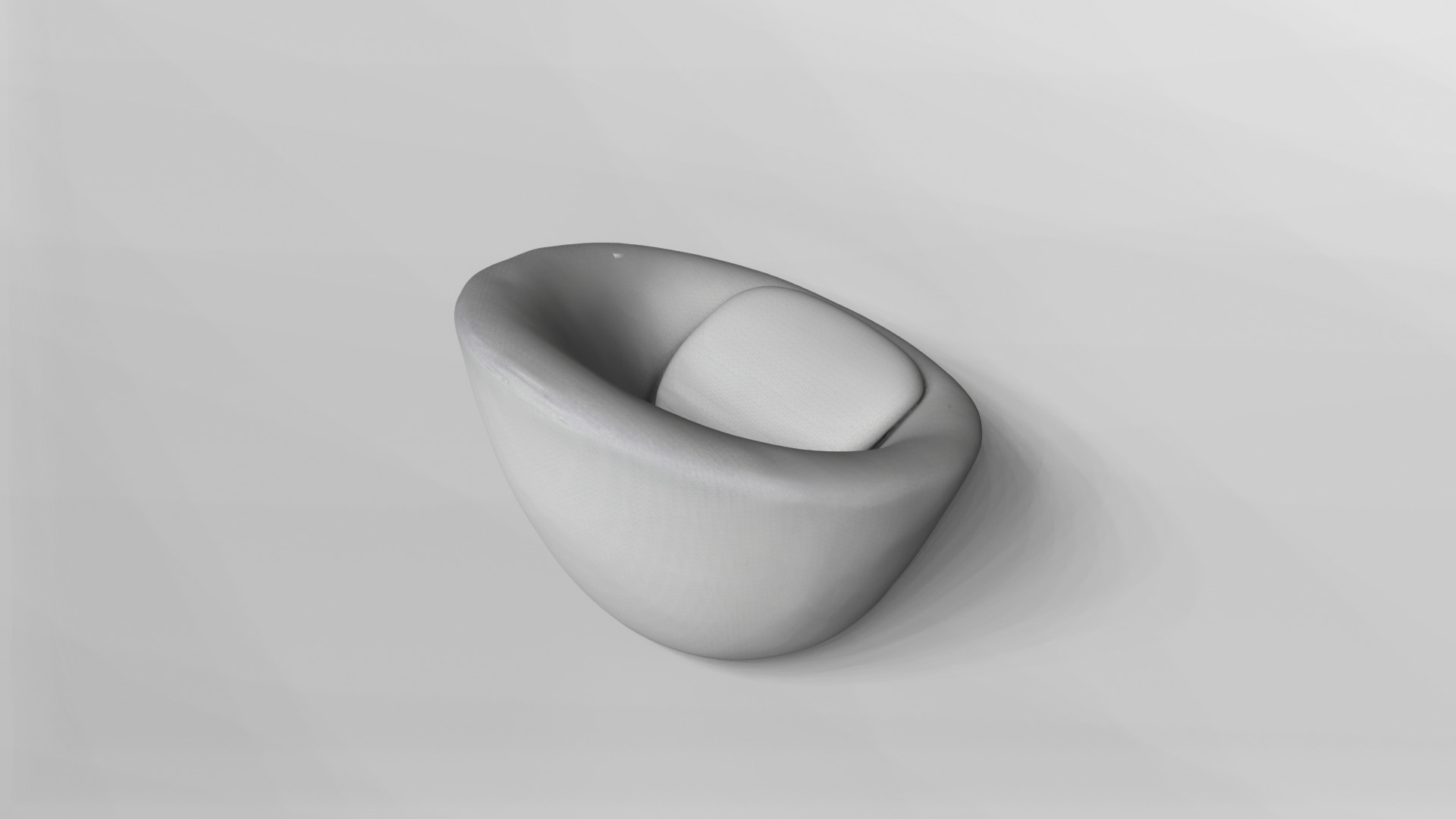 Modern White Textured Lounge Chair 3D Model 3D model_5