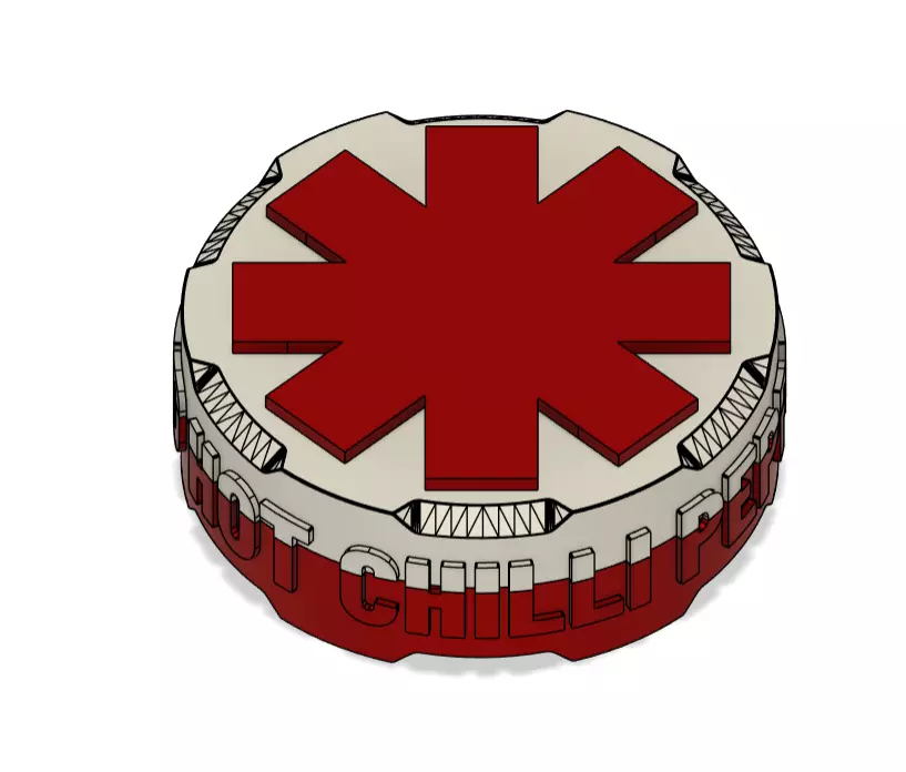 Trippy RHCP Inspired 3D Grinder Psychedelic Rock Vibes 3D print model