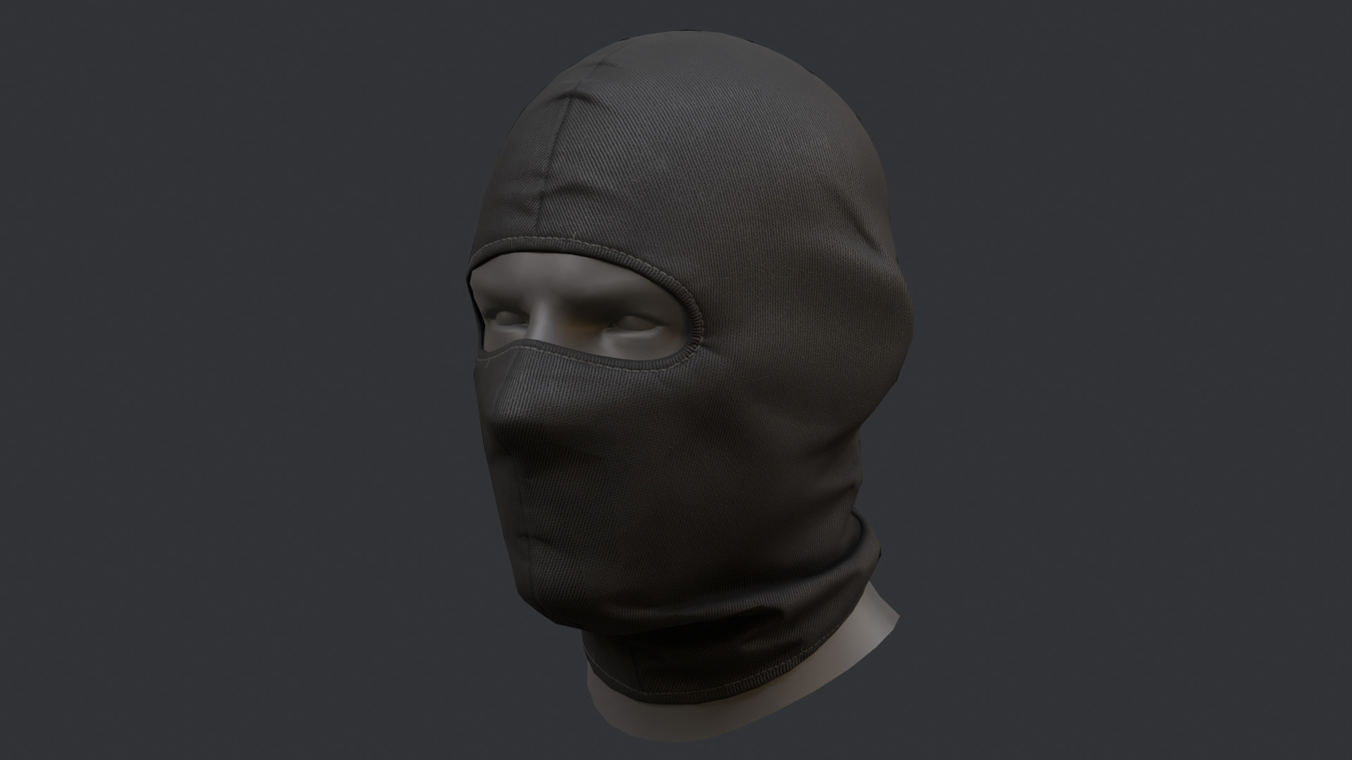 Balaclava  Low-poly 3D model_4