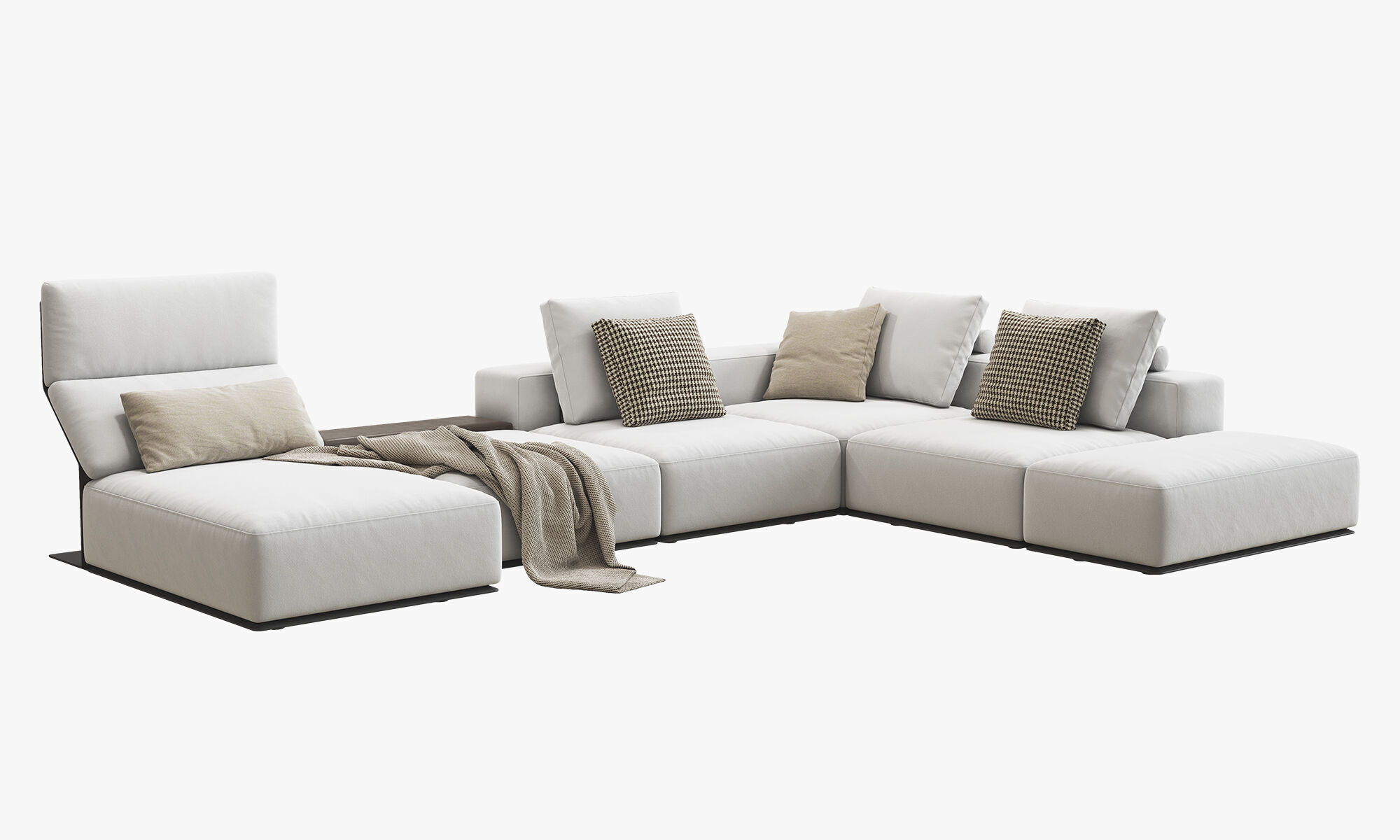 Poliform Westside Chaise Lounge Corner Sofa 3D model_3