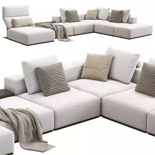 Poliform Westside Chaise Lounge Corner Sofa 3D model