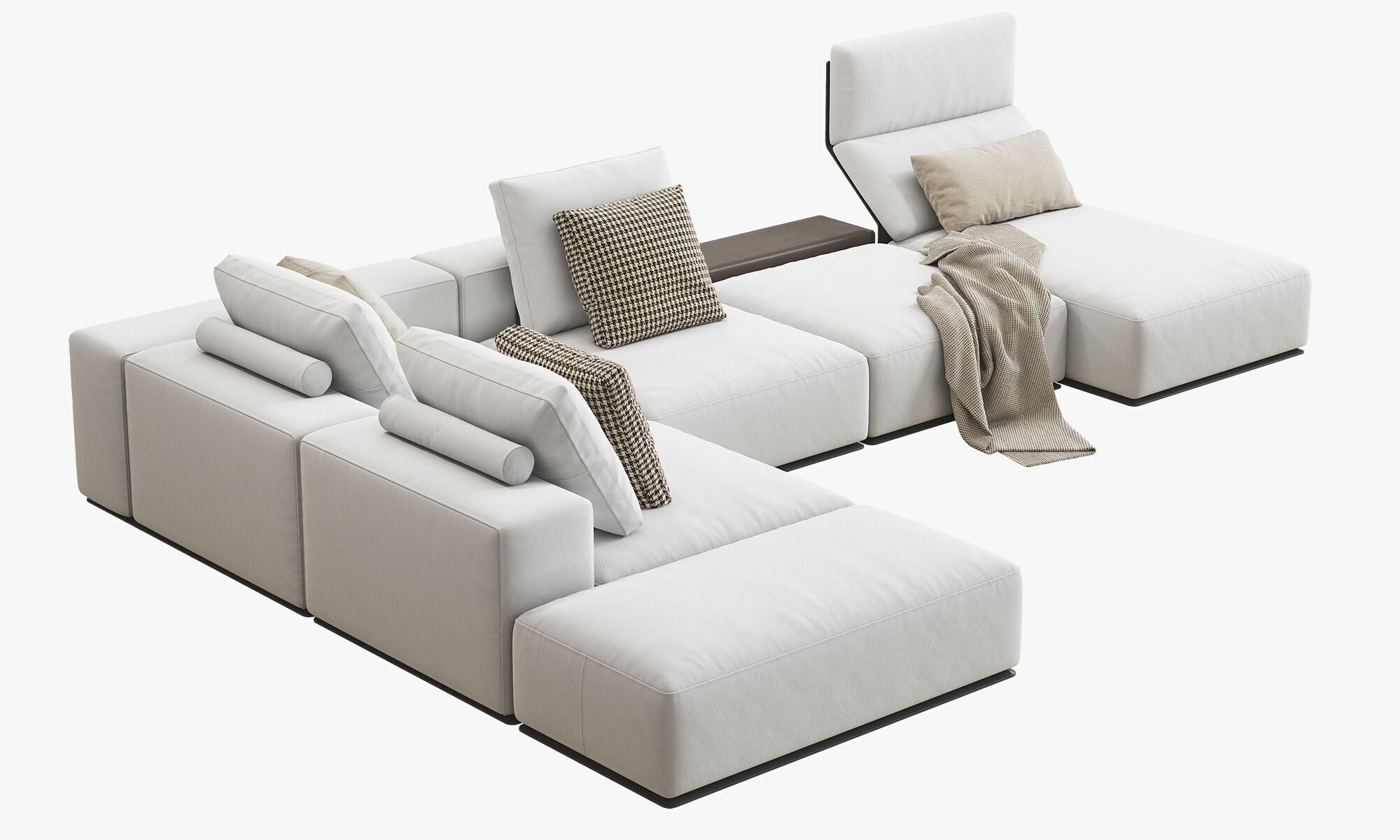 Poliform Westside Chaise Lounge Corner Sofa 3D model_9