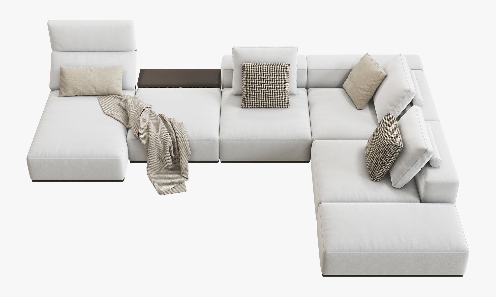 Poliform Westside Chaise Lounge Corner Sofa 3D model_7