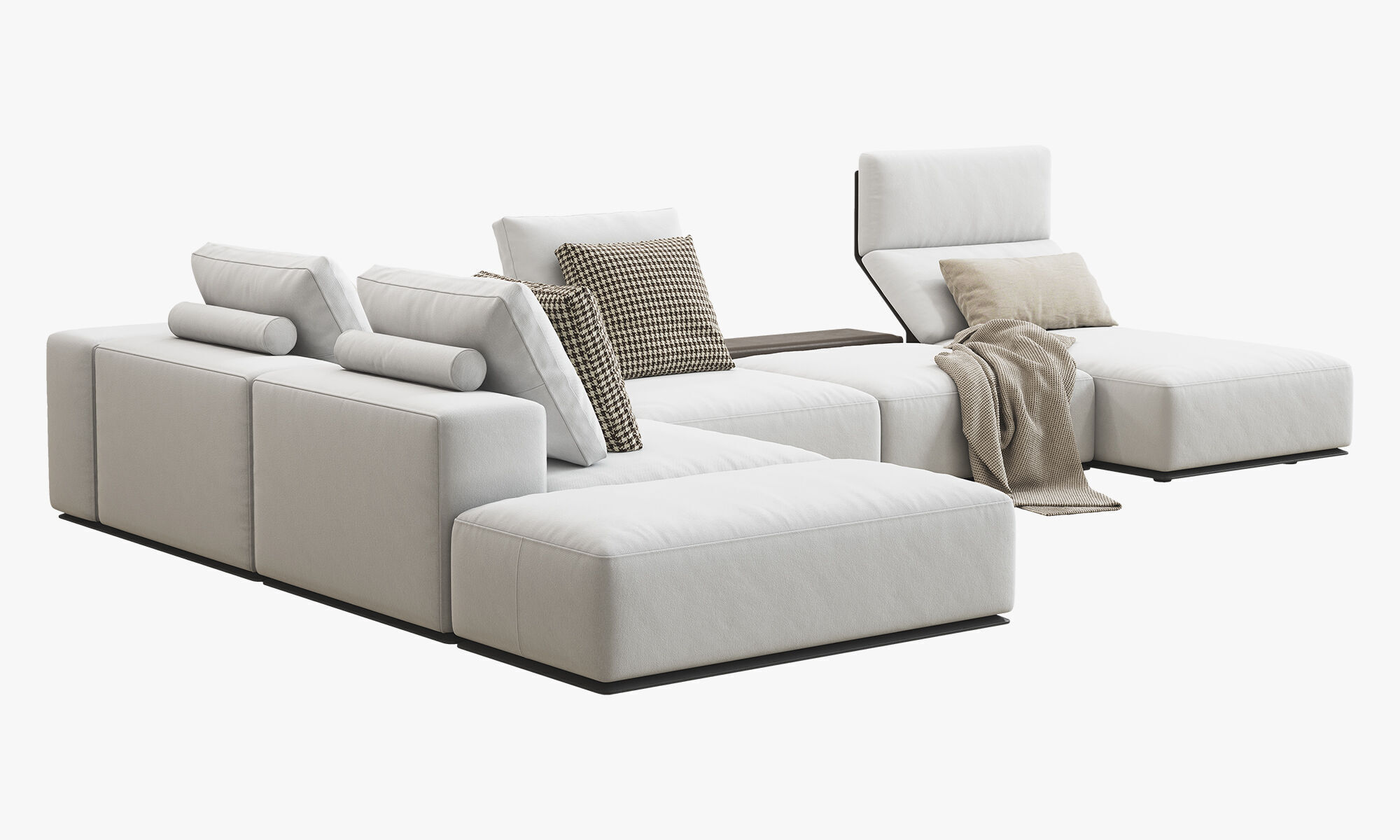 Poliform Westside Chaise Lounge Corner Sofa 3D model_8